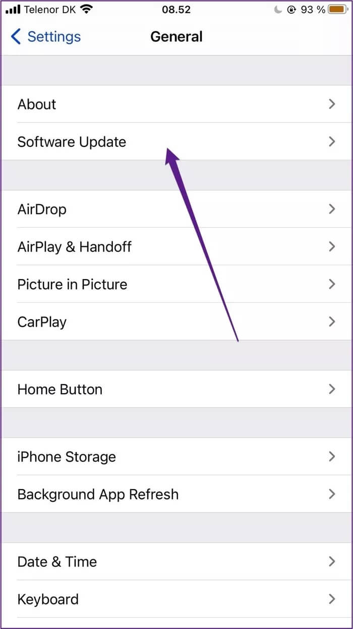 iphone-settings-general-tab_935adec67b324b146ff212ec4c69054f كيفية إصلاح عدم عمل زر الشاشة الرئيسية على iPhone