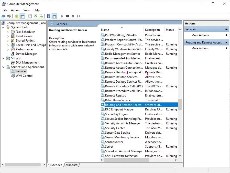 now-double-click-on-services-and-navigate-to-rout كيفية مسح ذاكرة التخزين المؤقت لـ ARP في Windows 10