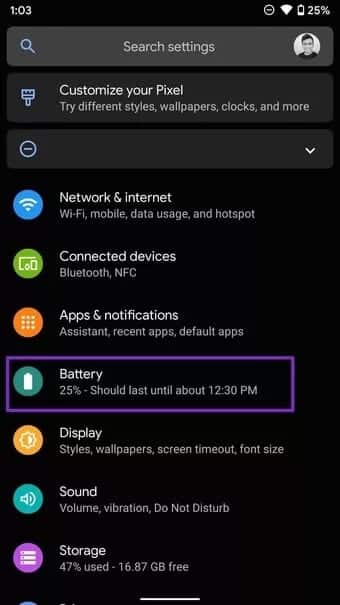 open-android-battery-menu_7c4a12eb7455b3a1ce1ef1cadcf29289 أفضل 8 طرق لإصلاح اختفاء إشعارات الرسائل الجديدة WhatsApp على Android