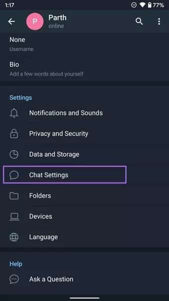 open chat settings on android 7c4a12eb7455b3a1ce1ef1cadcf29289 - كيفية إيقاف الحفظ التلقائي للصور ومقاطع الفيديو على Telegram