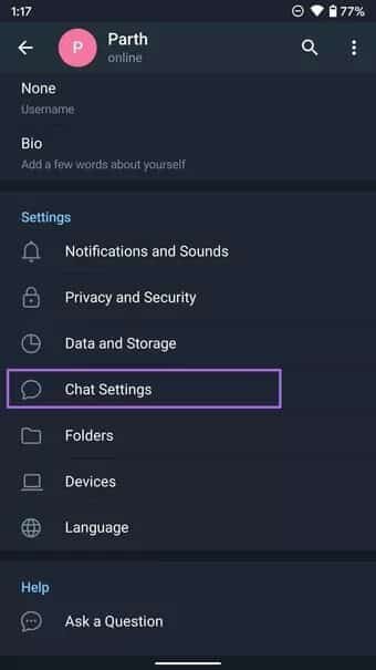 open-chat-settings-on-android_7c4a12eb7455b3a1ce1ef1cadcf29289 كيفية إيقاف الحفظ التلقائي للصور ومقاطع الفيديو على Telegram