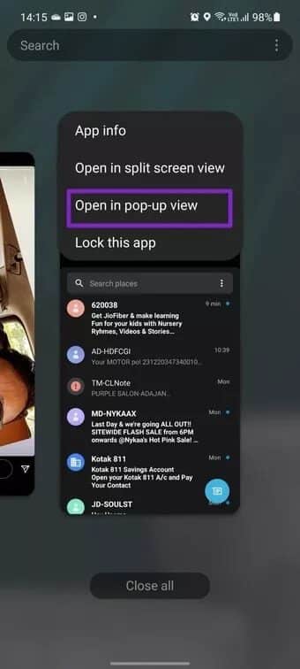 open-in-pop-up-view_7c4a12eb7455b3a1ce1ef1cadcf29289 كيفية استخدام خاصية النوافذ المتعددة Multi Window على هواتف Samsung Galaxy