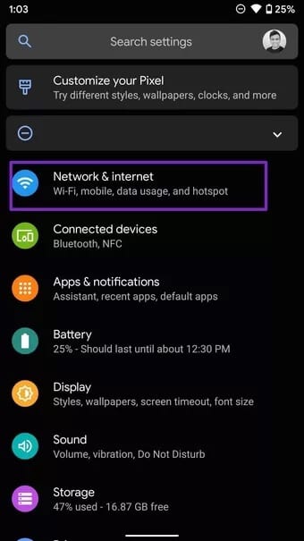 open-network-and-internet-menu_7c4a12eb7455b3a1ce1ef1cadcf29289 أفضل 8 طرق لإصلاح اختفاء إشعارات الرسائل الجديدة WhatsApp على Android