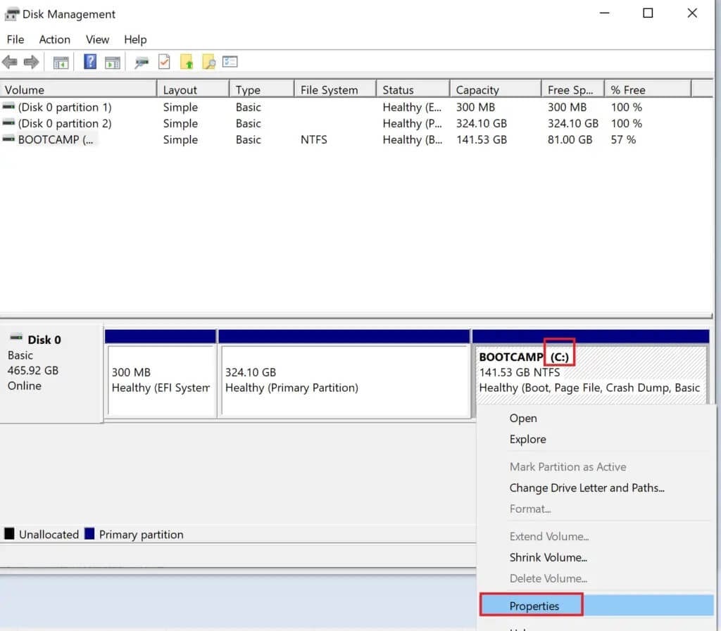 right-click-on-c-drive-and-then-select-propertie-1024x897-1 كيفية إصلاح مشكلة عدم تحديث Windows 10