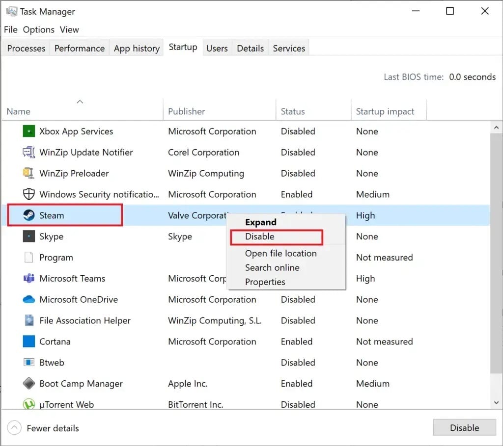 right-click-on-each-unimportant-app-and-select-dis-3-1024x909-1 إصلاح عدم عمل تطبيقات Windows 10