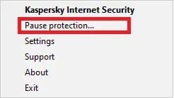 right-click-on-the-kaspersky-protection-and-sele إصلاح خطأ Windows Update 0x80070005