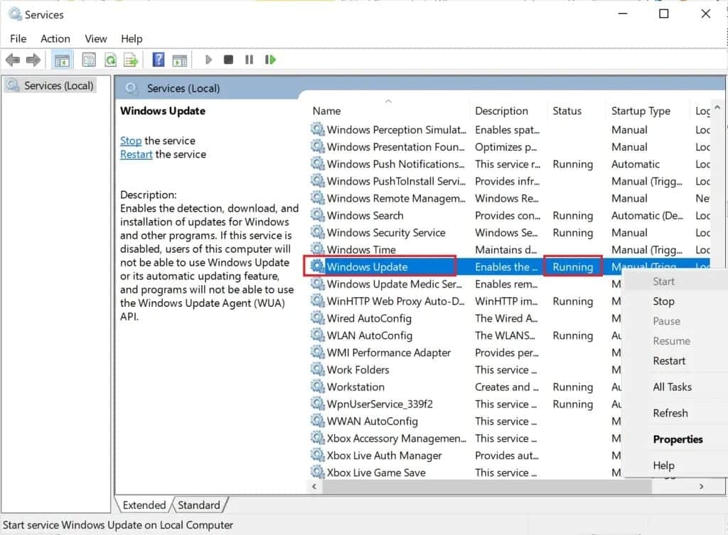 right-click-on-windows-update-service-and-choose-s-3-1024x753-1 إصلاح عدم عمل تطبيقات Windows 10