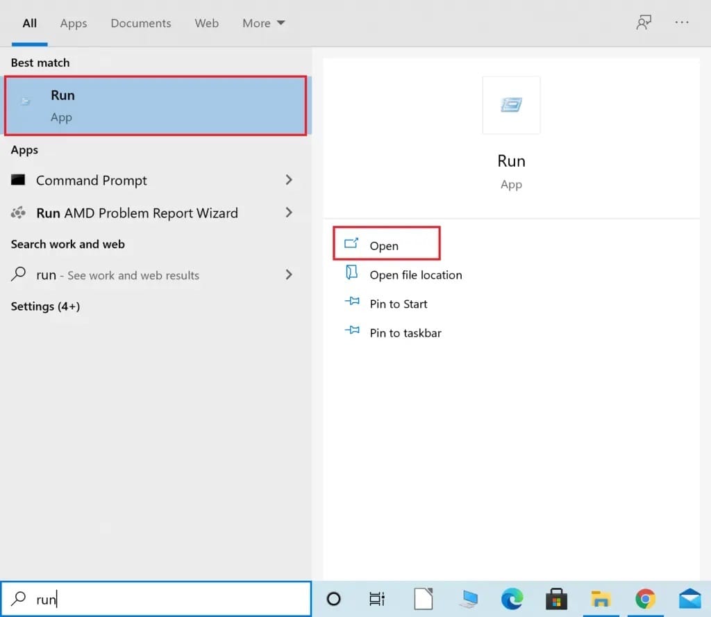 search-and-launch-run-dialogue-box-from-the-window-2-1024x888-1 إصلاح عدم عمل تطبيقات Windows 10