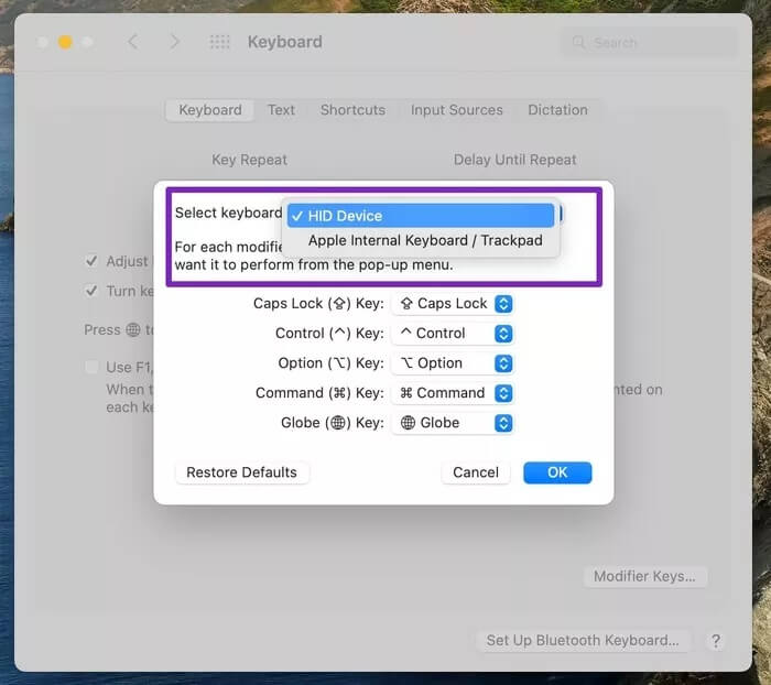 select-device_935adec67b324b146ff212ec4c69054f كيفية استخدام لوحة مفاتيح Windows مع جهاز Mac