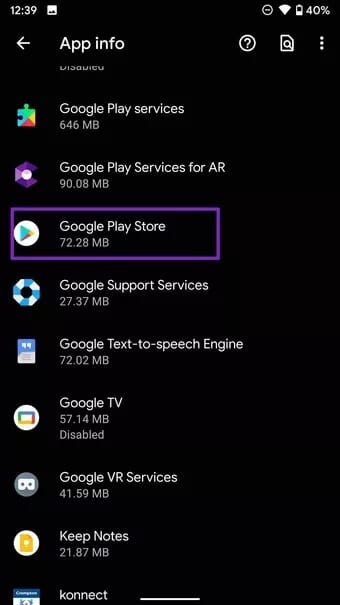 select-google-play-store_7c4a12eb7455b3a1ce1ef1cadcf29289 أفضل 7 طرق لإصلاح خطأ متجر Google Play عالق في التحقق من وجود تحديثات
