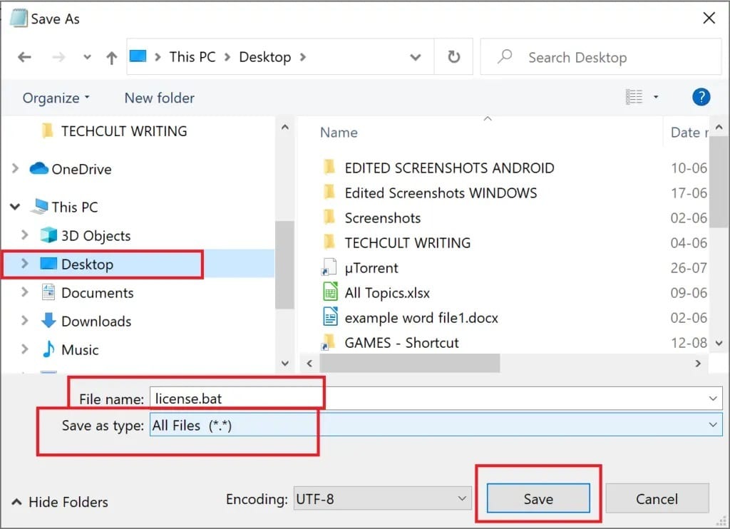 set-the-file-name-as-license-bat-and-select-all-fi-1024x742-1 إصلاح عدم عمل تطبيقات Windows 10