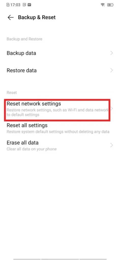 tap on reset network settings 472x1024 1 - كيف تجد رقم هاتفك الخاص على Android
