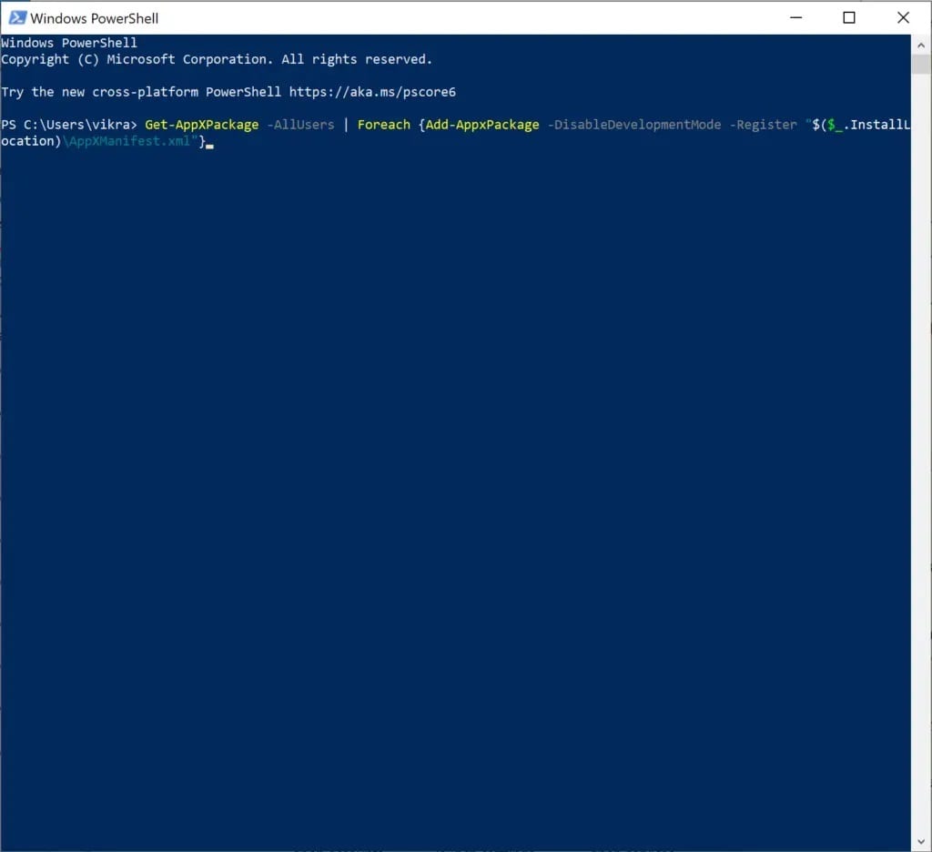 to-re-register-windows-apps-type-the-command-7-1024x936-1 إصلاح عدم عمل تطبيقات Windows 10