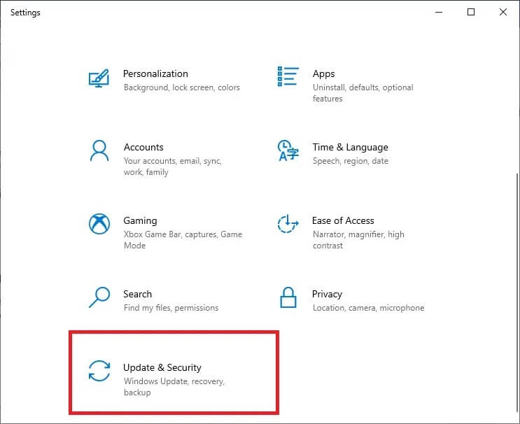 to-updates-and-security إصلاح خلاط الصوت لا يفتح على نظام التشغيل Windows 10