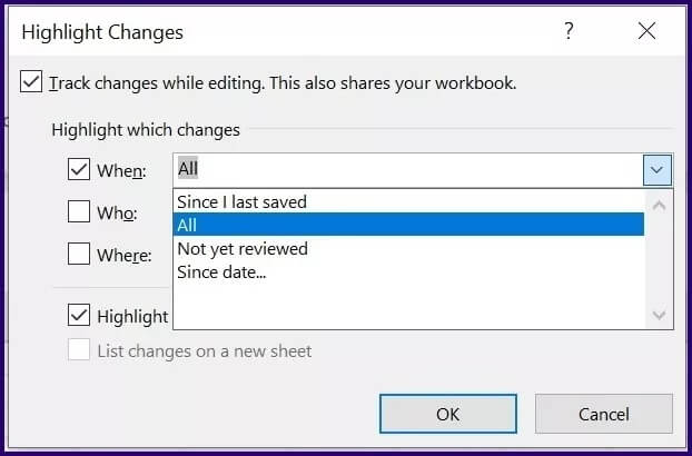 track-changes-on-microsoft-excel-step-19_4d470f76dc99e18ad75087b1b8410ea9 كيفية تعقب التغييرات في Microsoft Excel