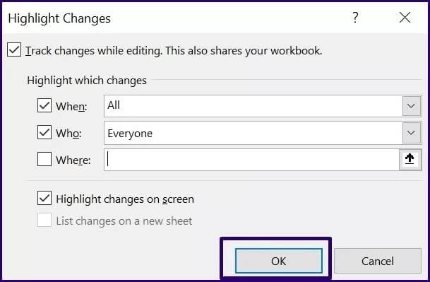 track-changes-on-microsoft-excel-step-21_4d470f76dc99e18ad75087b1b8410ea9 كيفية تعقب التغييرات في Microsoft Excel