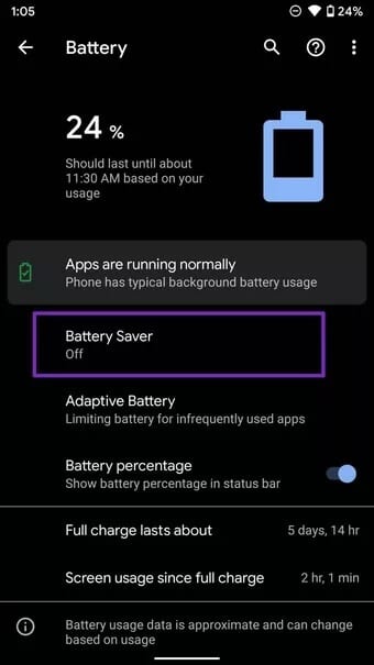 turn-off-battery-saver-mode_7c4a12eb7455b3a1ce1ef1cadcf29289 أفضل 8 طرق لإصلاح اختفاء إشعارات الرسائل الجديدة WhatsApp على Android