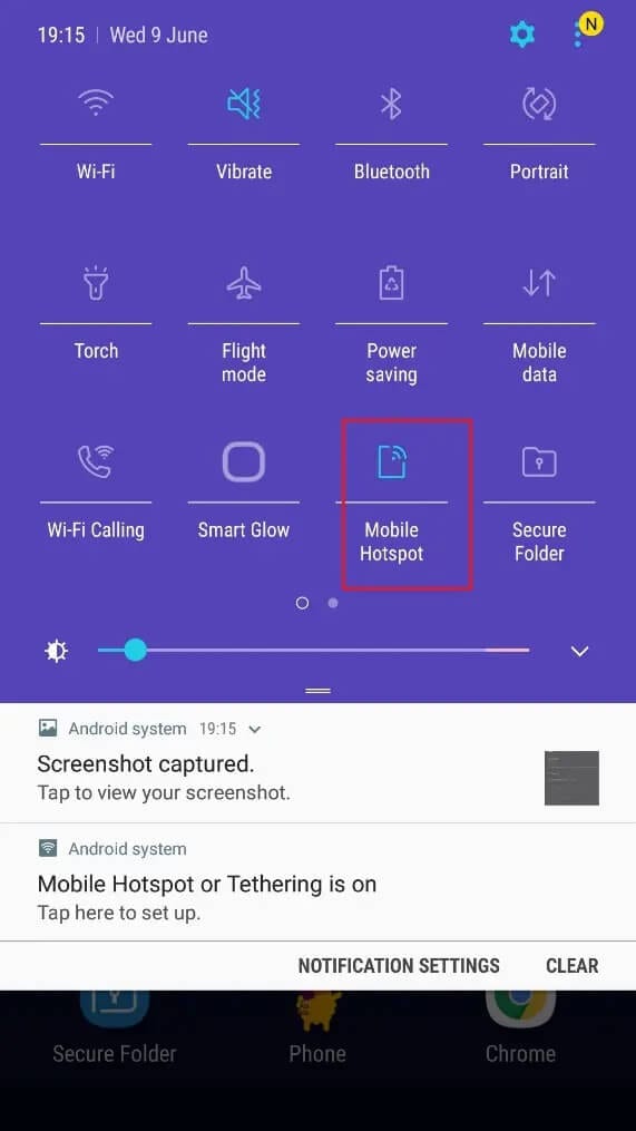 turn-on-the-hotspot-facility إصلاح خطأ تقييم خطأ معدل محدود في Discord