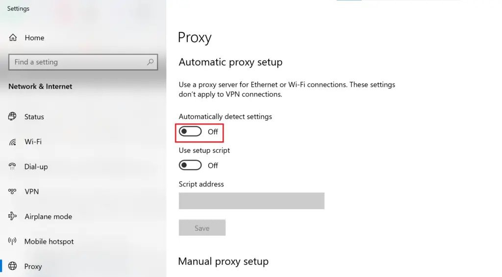 turn-toggle-off-for-automatically-detect-settings-1024x565-1 كيفية إصلاح عدم تحميل تعليقات YouTube