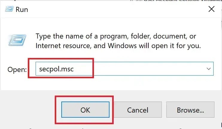 type-secpol-msc-in-the-dialogue-box-then-press-ok-1 إصلاح عدم عمل تطبيقات Windows 10