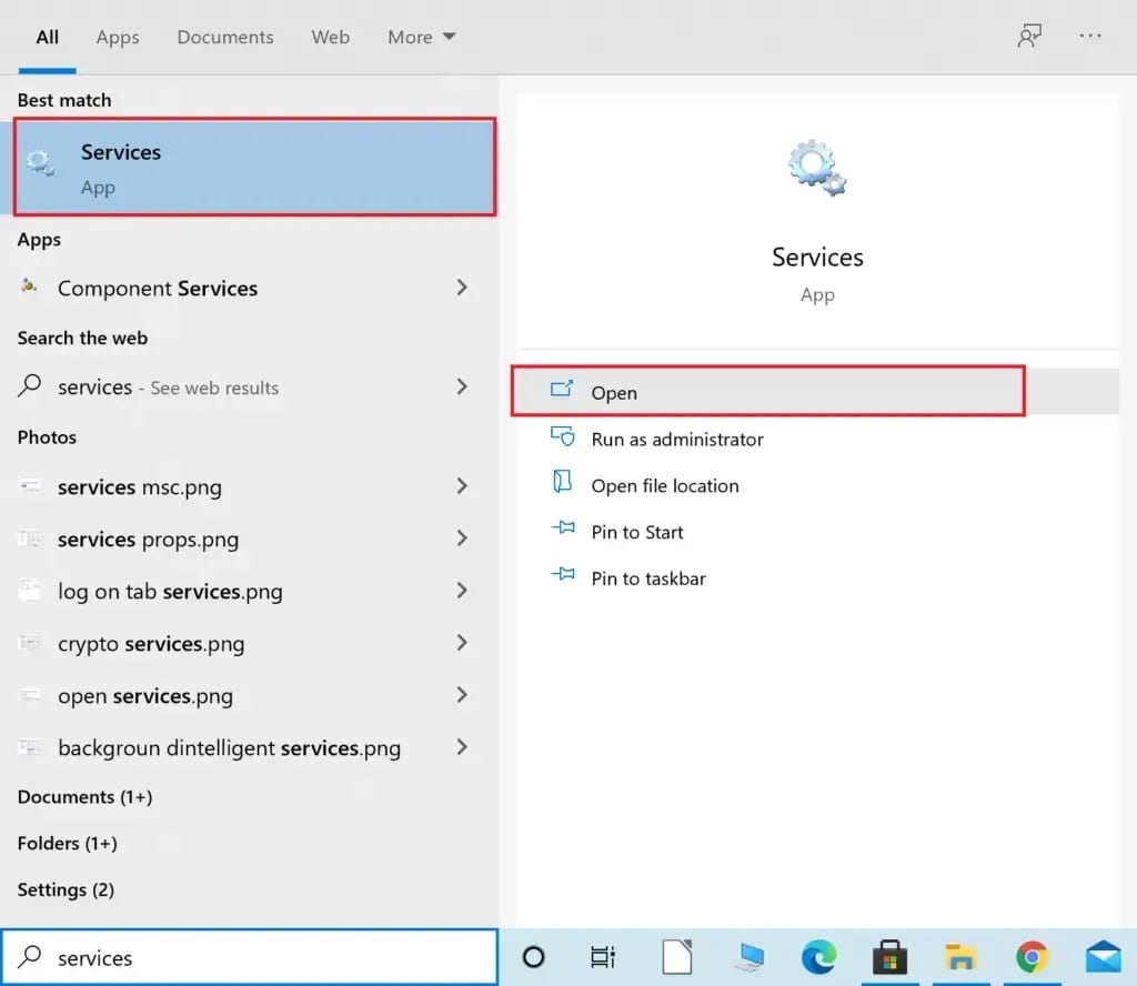 type-services-in-the-windows-search-bar-and-launch-3-1024x888-1 إصلاح عدم عمل تطبيقات Windows 10