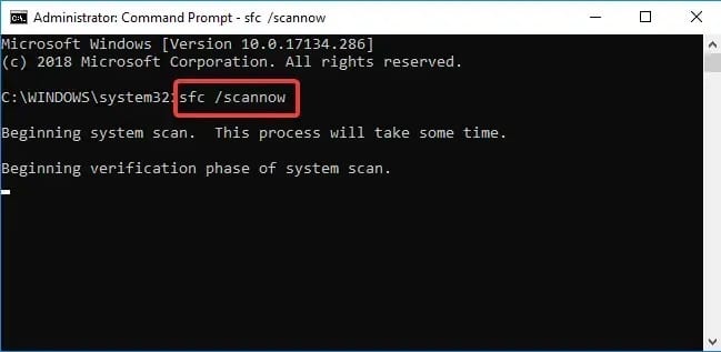 typing-sfc-scannow-1 إصلاح عدم عمل تطبيقات Windows 10