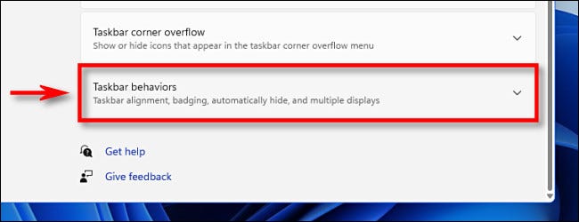 win11_taskbar_behaviors كيفية إخفاء شريط المهام على Windows 11