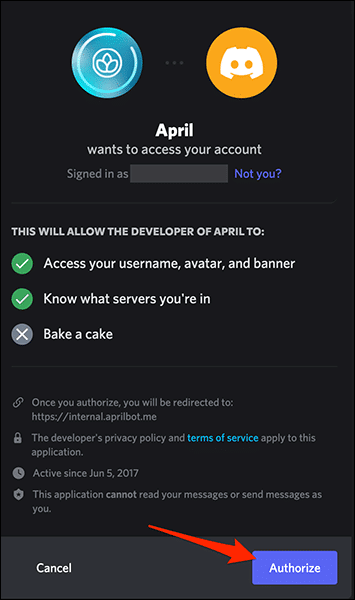 12-authorize-access كيفية إضافة بوت إلى Discord