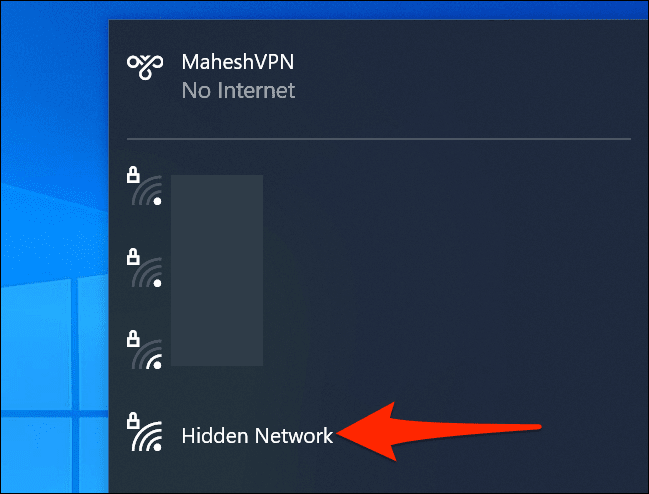 2-hidden-network كيفية الاتصال بشبكة Wifi المخفية على Windows 10