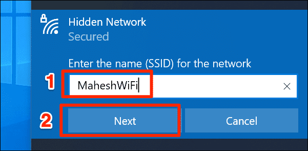 4-enter-wi-fi-network-name كيفية الاتصال بشبكة Wifi المخفية على Windows 10