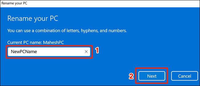 4-pc-new-name كيفية إعادة تسمية جهاز الكمبيوتر Windows 11