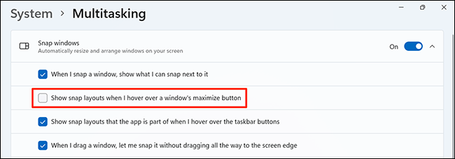 كيفية إيقاف تشغيل Snap Layouts في Windows 11 - %categories
