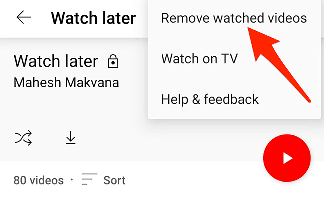 8-youtube-app-remove-watched-videos كيفية مسح قائمة "مشاهدة لاحقًا" على YouTube