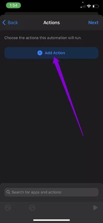 Add-Actions-in-Shortcuts-App_7c4a12eb7455b3a1ce1ef1cadcf29289 كيفية جدولة الرسائل النصية على Android و iOS