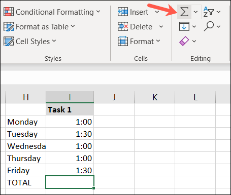 AddTimeClickSum-Excel كيفية إضافة أو طرح الأوقات في Microsoft Excel