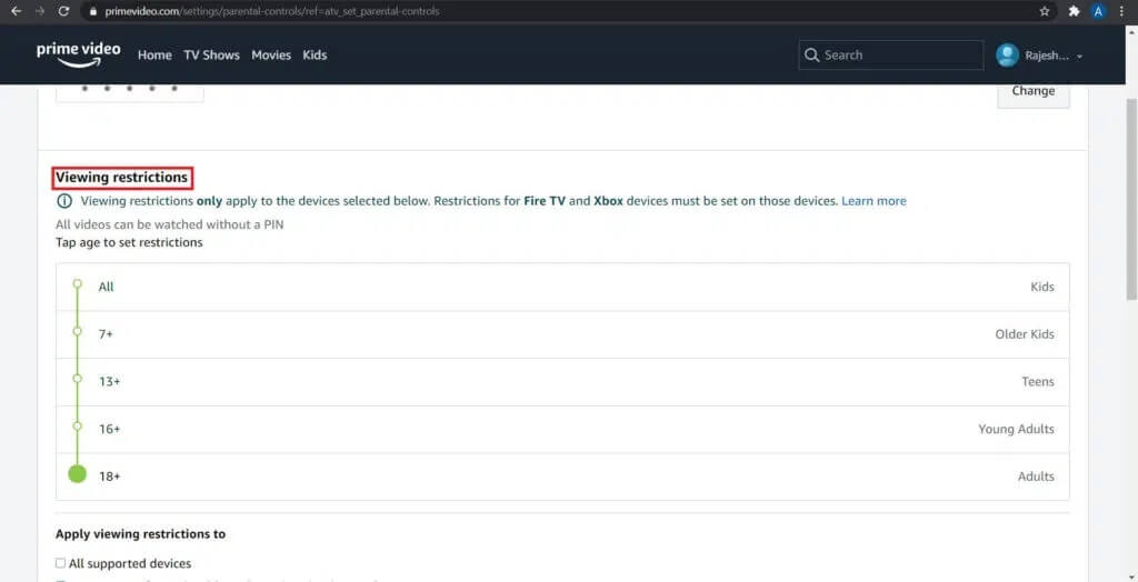 After-you-have-created-a-pin-the-viewing-restrictions-panel-will-open-up-1024x524-1 كيفية إعادة تعيين كود Amazon Prime Video Pin