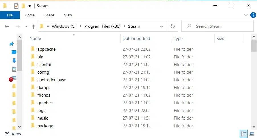 C-drive-Program-files-x86-Steam كيفية التحقق من سلامة ملفات الألعاب على Steam