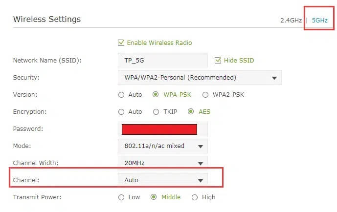Change-Frequency-Band-of-the-Wi-Fi-network كيفية إصلاح فشل بحث DHCP في Chromebook