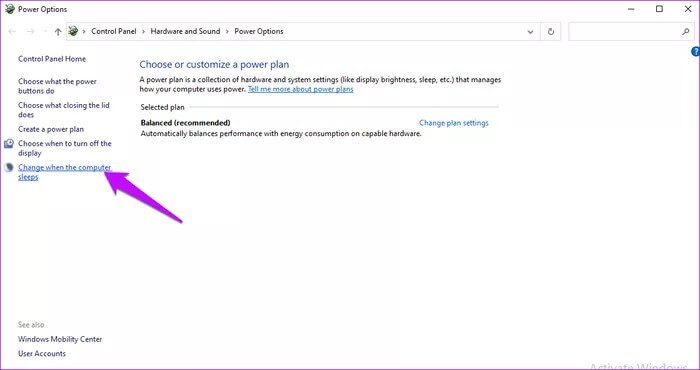 Change-when-the-computer-sleeps_935adec67b324b146ff212ec4c69054f-1 أفضل 5 طرق لإصلاح مشكلة عدم انتقال Windows 10 إلى وضع السكون