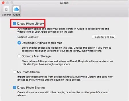 Check-the-box-next-to-the-iCloud-Photo-Library كيفية إصلاح عدم مزامنة صور iCloud مع جهاز الكمبيوتر