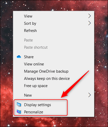 Click-Display-Settings-or-Personalize-from-the-context-menu. 13 طريقة لفتح تطبيق إعدادات Windows 10