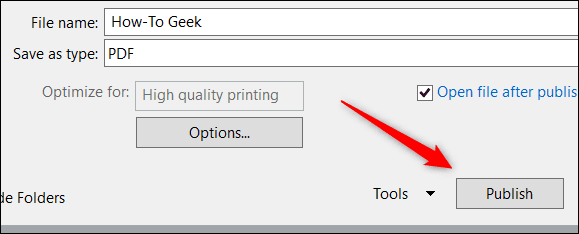 Click-Publish كيفية تحويل ملف Microsoft Publisher إلى ملف PDF