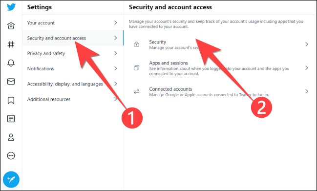 Click-Security-and-account-access-and-then-click-Security كيفية استخدام أداة المصادقة الثنائية المضمنة على iPhone و iPad