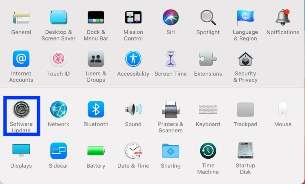 Click-Software-Update-1024x618-1 إصلاح تعذر تسجيل الدخول إلى iMessage أو FaceTime