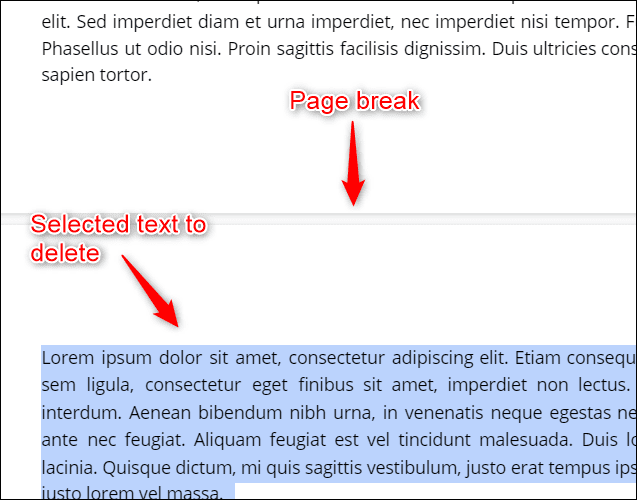 Click-and-drag-the-cursor-over-the-text-to-select-it. كيفية حذف صفحة في Google Docs
