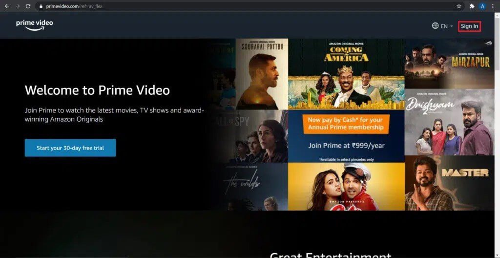 Click-on-the-‘Sign-in-option-at-the-top-right-corner-1024x528-1 كيفية إعادة تعيين كود Amazon Prime Video Pin