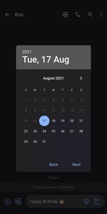 Date-Picker-for-Message-Schedule_7c4a12eb7455b3a1ce1ef1cadcf29289 كيفية جدولة الرسائل النصية على Android و iOS