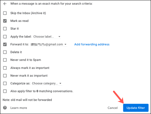 EditForwardFilter-Gmail كيفية إعادة توجيه رسائل البريد الإلكتروني المحددة تلقائيًا في Gmail