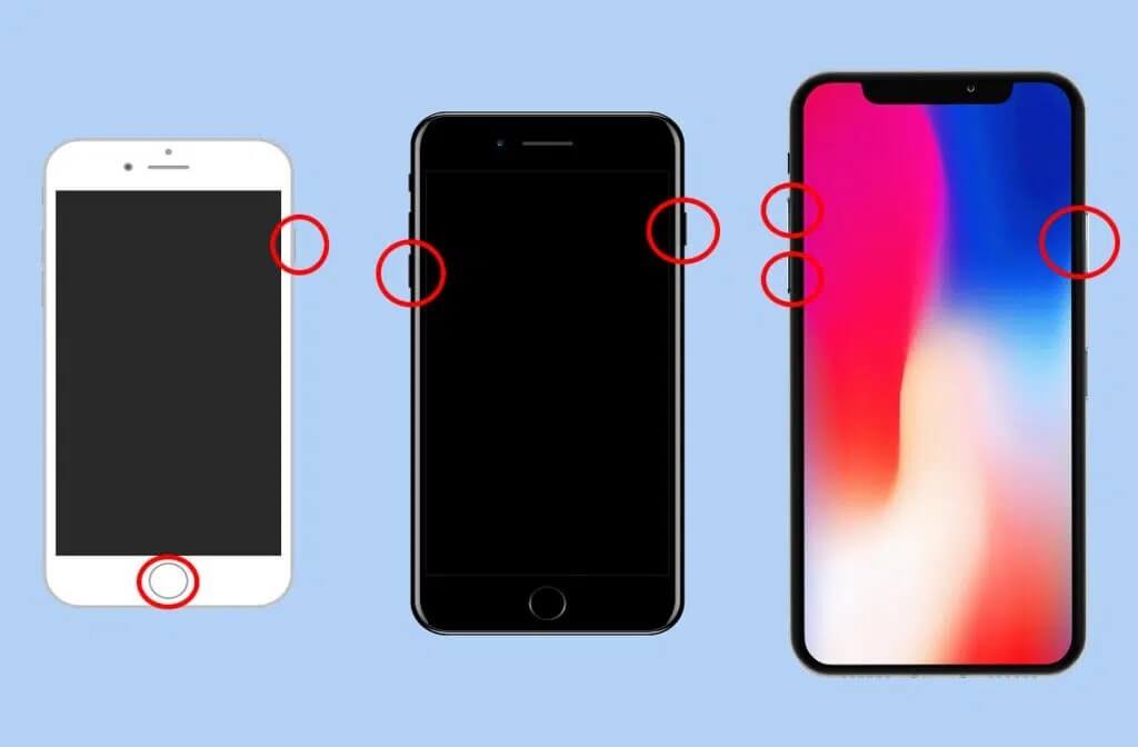 Force-Restart-your-iPhone-1024x672-1 مشكلة شحن الأيفون. لماذا لا يتم شحن iPhone الخاص بي؟