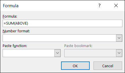 FormulaSumAbove-Outlook كيفية إضافة الصيغ إلى الجداول في Microsoft Outlook